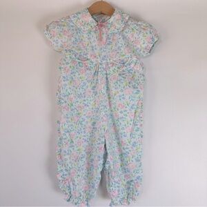 VTG Mayfair Baby Girls Toddler 18M Romper One Piece Pants‎ Floral Pastel